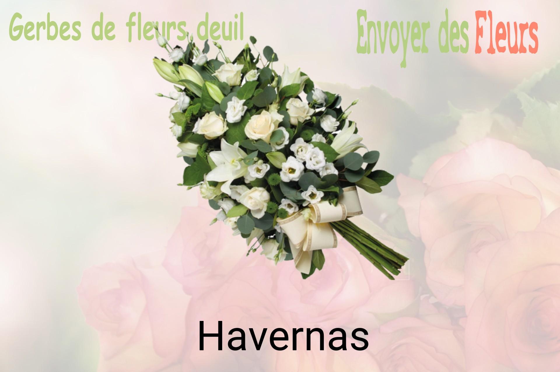 Gerbe de fleurs de deuil livrée à Havernas